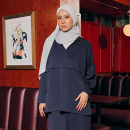 Half Zip Sweatshirt - Dark Blue