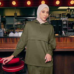 Half Zip Sweatshirt - Olive