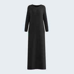 Inner Long Sleeve Dress - Black