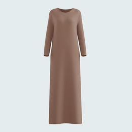 Inner Long Sleeve Dress - Brown