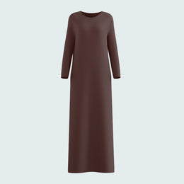 Inner Long Sleeve Dress - Dark Brown