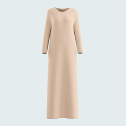 Inner Long Sleeve Dress - Light Nude