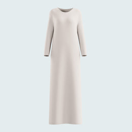Inner Long Sleeve Dress - White