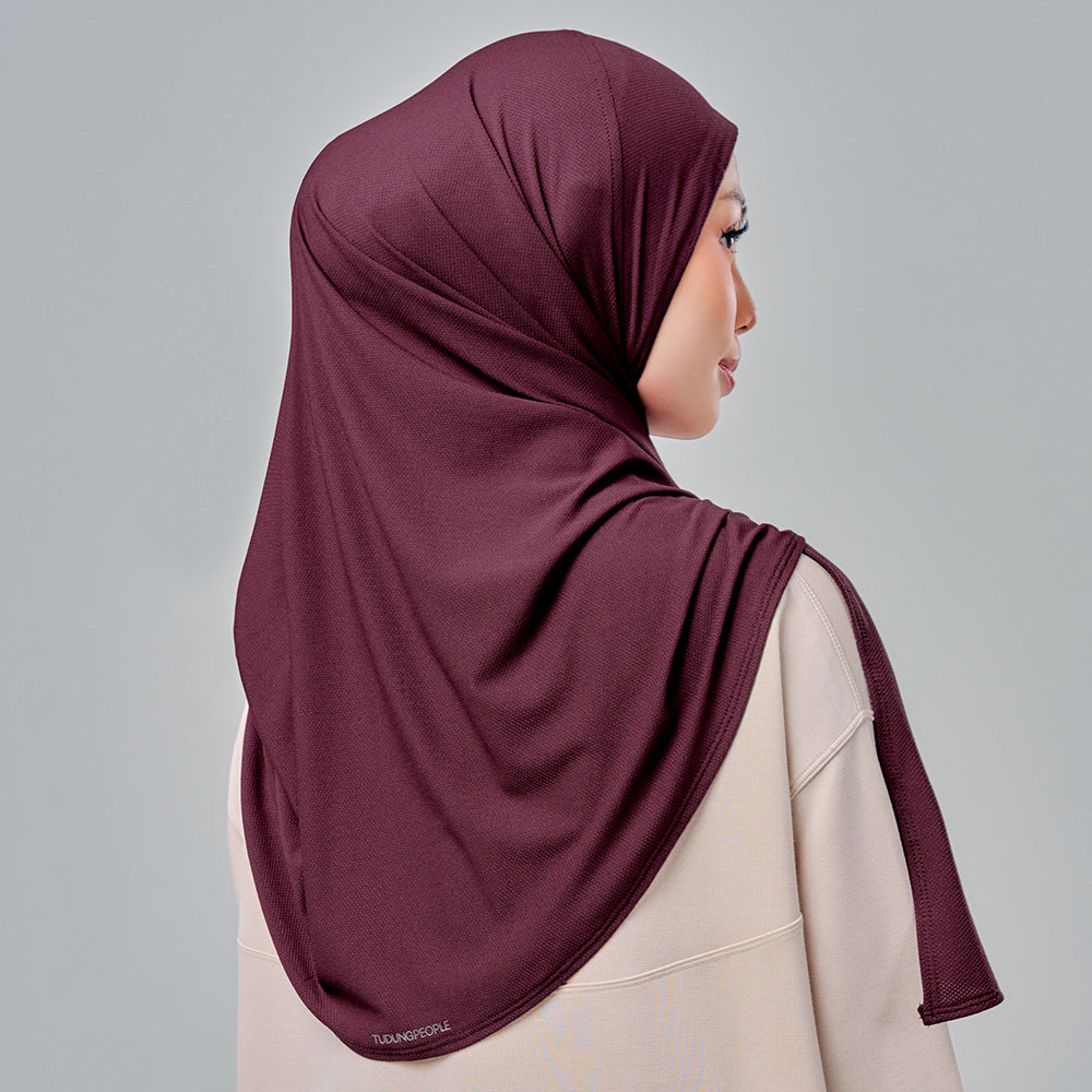 hijab sport maroon