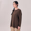 Oversized Top - Dark Brown - Apparel - TudungPeople
