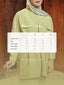 Black adjustable sweatshirt from TudungPeople displayed on size chart with measurement details.