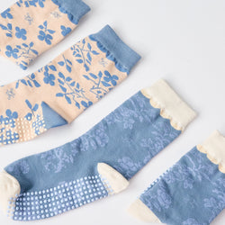 Blue Moon Grip Socks by TudungPeople, navy blue accessories with non-slip grip soles, featuring a comfortable stretch fit.