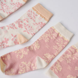 Creme Blush Crew Socks