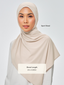 Size chart for TudungPeople Najwa Sport Shawl Dribble, an active sports shawl designed for comfortable, stylish active wear.