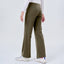 Army green straight active pants from TudungPeople, made for comfortable athletic and casual wear.