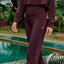 Basic Swimwear Pants - Burgundy