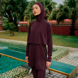 Cape Swimwear Top - Burgundy
