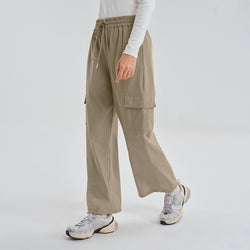 Khaki TudungPeople track pants in casual apparel, featuring a comfortable fit and modern design.
