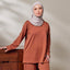 Back Pleated Sweatshirt - Brick - Apparel - TudungPeople