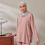 Back Pleated Sweatshirt - Pink - Apparel - TudungPeople