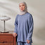 Back Pleated Sweatshirt - Slate - Apparel - TudungPeople
