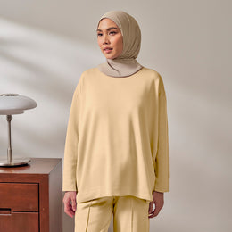 Oversized Sweatshirt - Soft Yellow