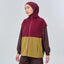 TudungPeople Trio Panel Parka in Canyon color, stylish and warm women's apparel with color-blocked panels and a hood.