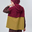 TudungPeople Trio Panel Parka in Canyon color, showcasing a stylish, layered winter apparel with a hood and panel design.