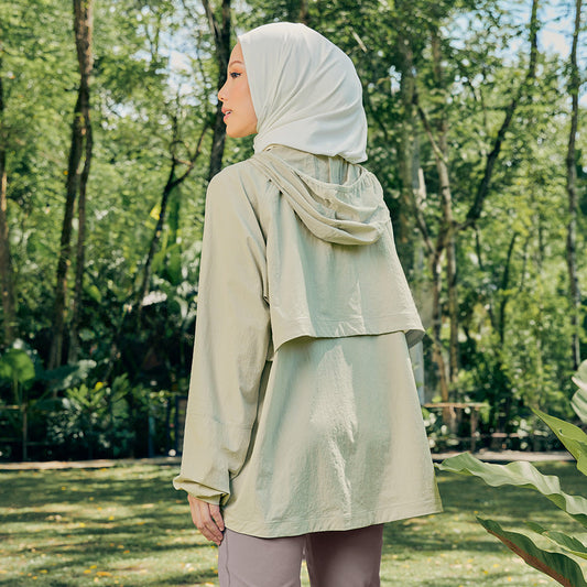 Athleisure : Half Zip Parka - Mint - TudungPeople
