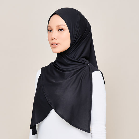(Nano) Najwa Sport Lite  - Black Edition - TudungPeople