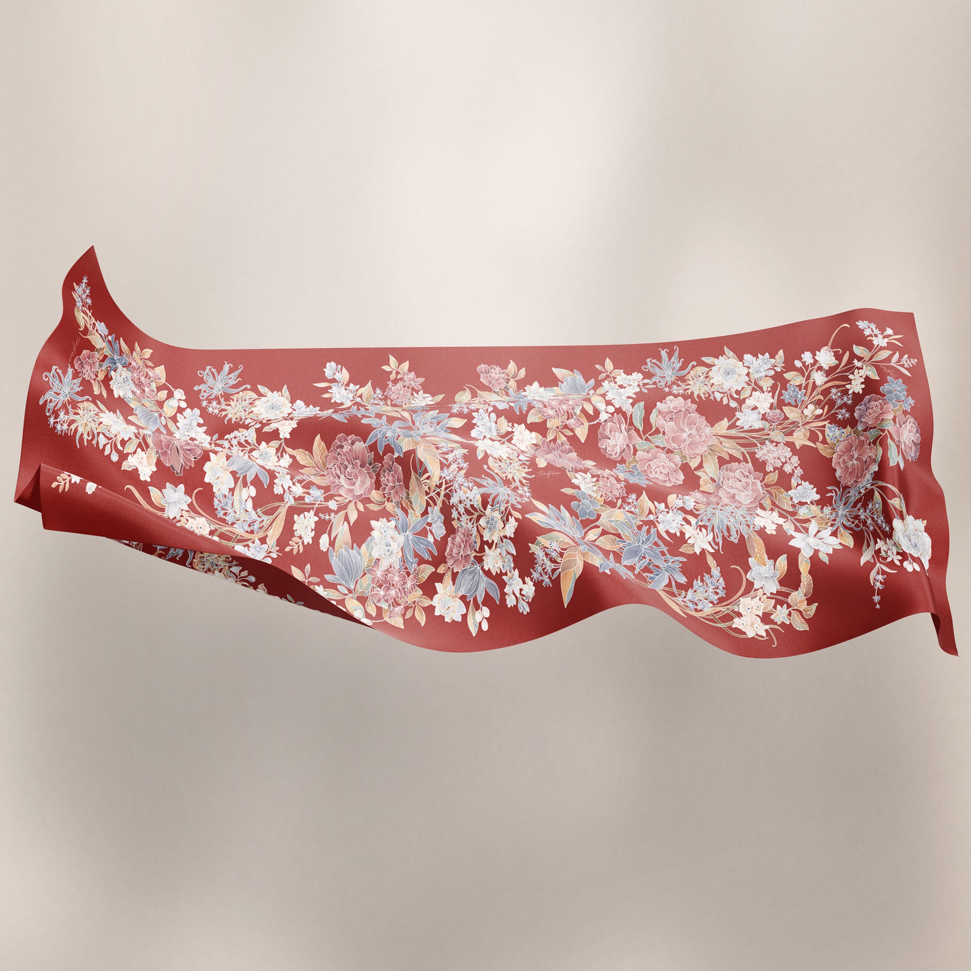 LE Batik Floral in Red - TudungPeople