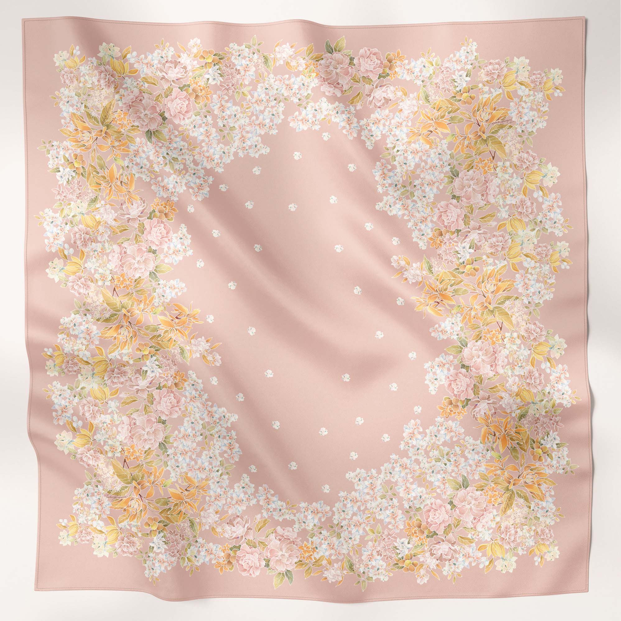LE Batik Floral in Soft Pink (SQ) - TudungPeople
